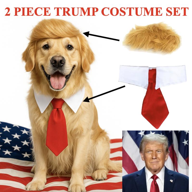 🎃Halloween Early Sale 50% OFF - Halloween Costume Trump Dog Costume Set for Cats & Dogs