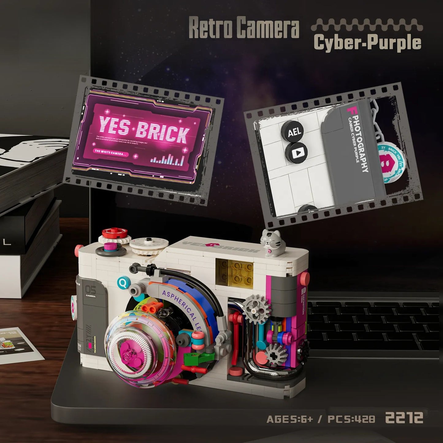 Retro Mechanical Camera Building Block Toy