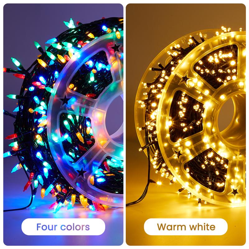 🎄Christmas Early Sale 50% OFF - 100FT 1200 LED Car String Lights Multicolor Green Wire Cigarette Plug