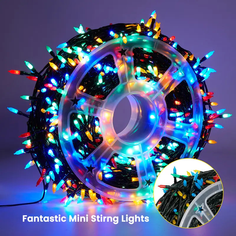 🎄Christmas Early Sale 50% OFF - 100FT 1200 LED Car String Lights Multicolor Green Wire Cigarette Plug