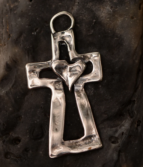 ✝️100% Handmade Silver Cross Healing Heart(James Cooper Handmade®)