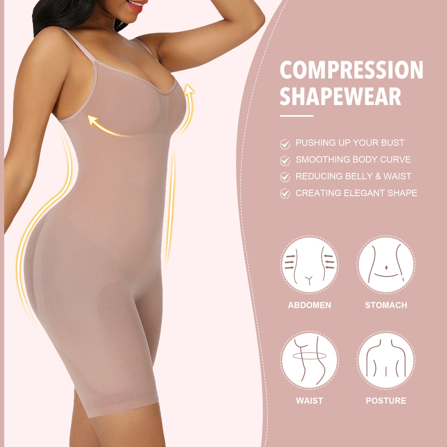 🎄Christmas Early Sale 50% OFF - FeelinGirl Shapewear Tummy Control Bodysuit for Women Butt Lifter