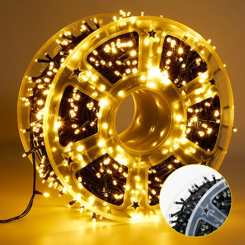🎄Christmas Early Sale 50% OFF - 100FT 1200 LED Car String Lights Multicolor Green Wire Cigarette Plug