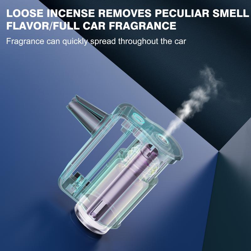 Smart Car Air Freshener with Three Adjustable Concentration Scent Levels, Portable Waterless Car Diffuser Air Freshener Car Aromatherapy Diffuser