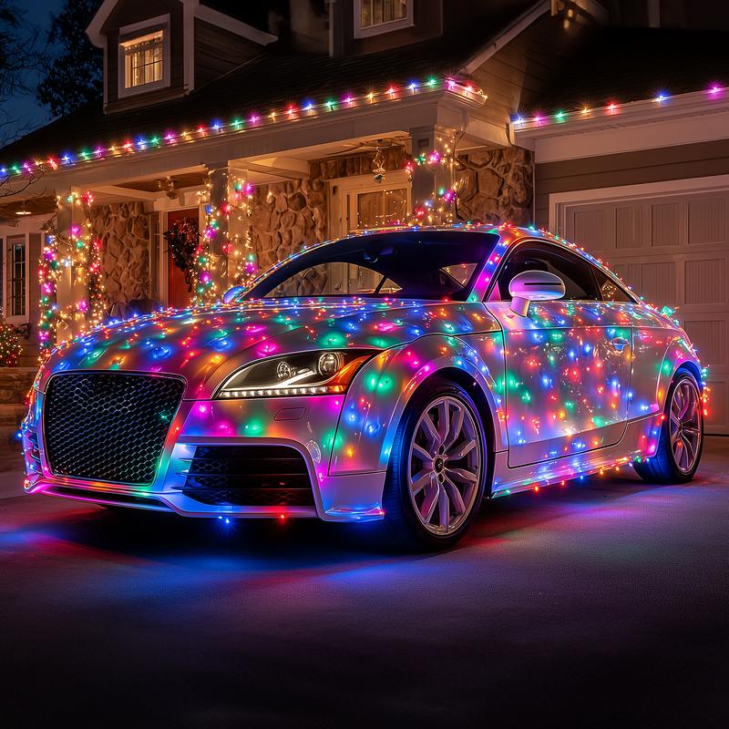 🎄Christmas Early Sale 50% OFF - 100FT 1200 LED Car String Lights Multicolor Green Wire Cigarette Plug