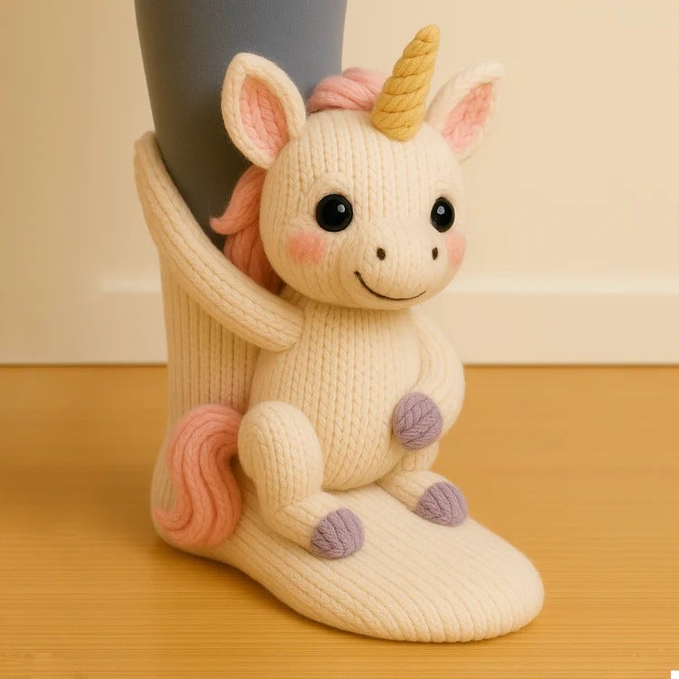 🔥Last Day 49% OFF-2025 Architecturm®3D Knit Animal Socks🧦