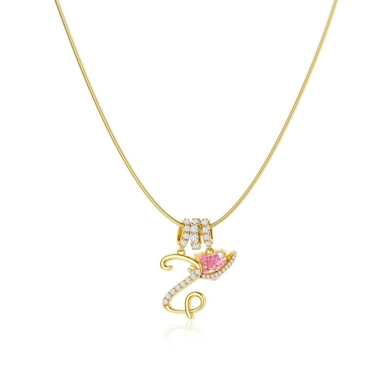 ✨Gold 3-Layering Initial A-Z Letter Heart Pendant Necklaces💗