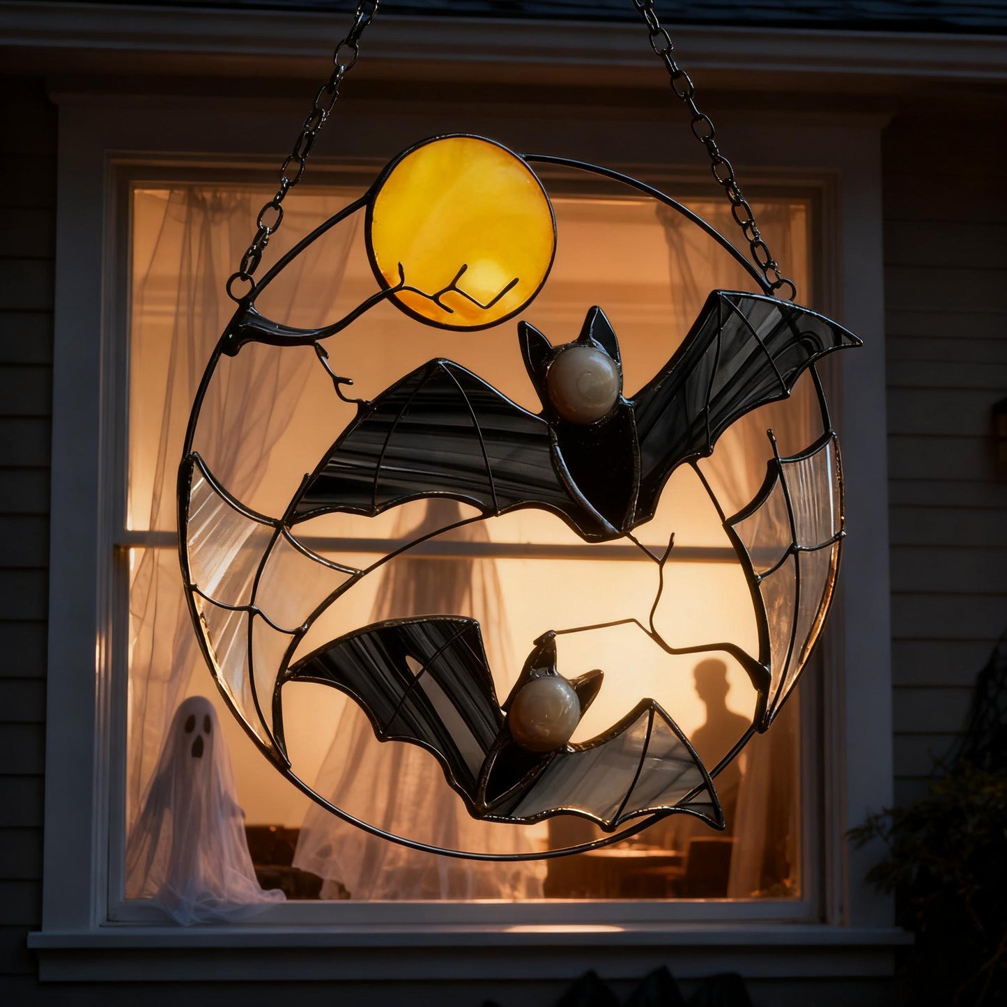🎃Halloween Early Sale 50% OFF-Halloween Gothic Suncatcher Bat Moon Home Decor
