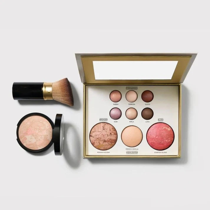 ✈️ Buy 2 Get Free Shipping 🔥 💄Baked Starter Kit (3PC) | Full Face Palette + Foundation + 🖌️Kabuki Brush