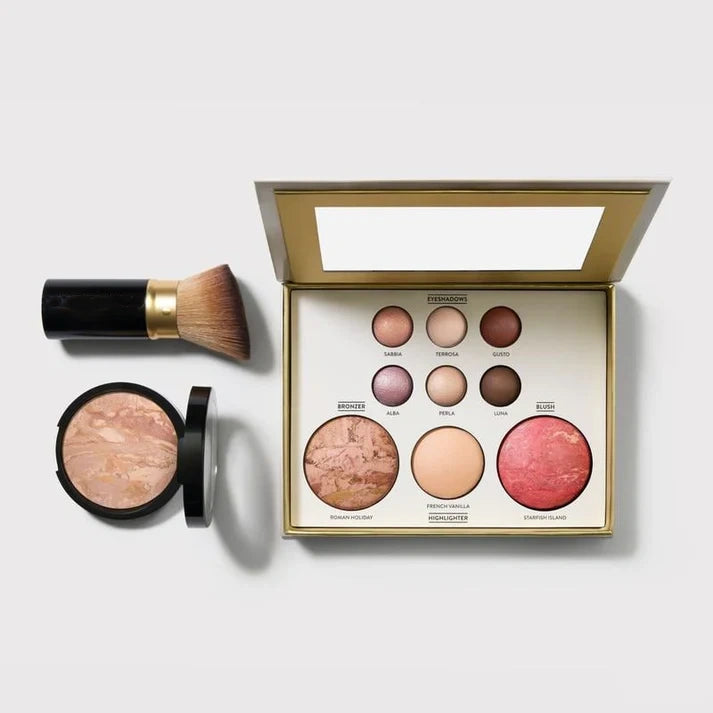 ✈️ Buy 2 Get Free Shipping 🔥 💄Baked Starter Kit (3PC) | Full Face Palette + Foundation + 🖌️Kabuki Brush