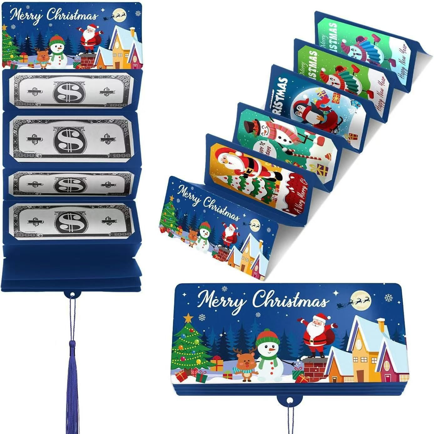 🎄Christmas Early Sale 50% OFF - Christmas Santa Dollar Folding Red Envelopes