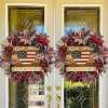 🏵100% Handmade American Patriotic God Bless Wreath(James Oliver Handmade®)
