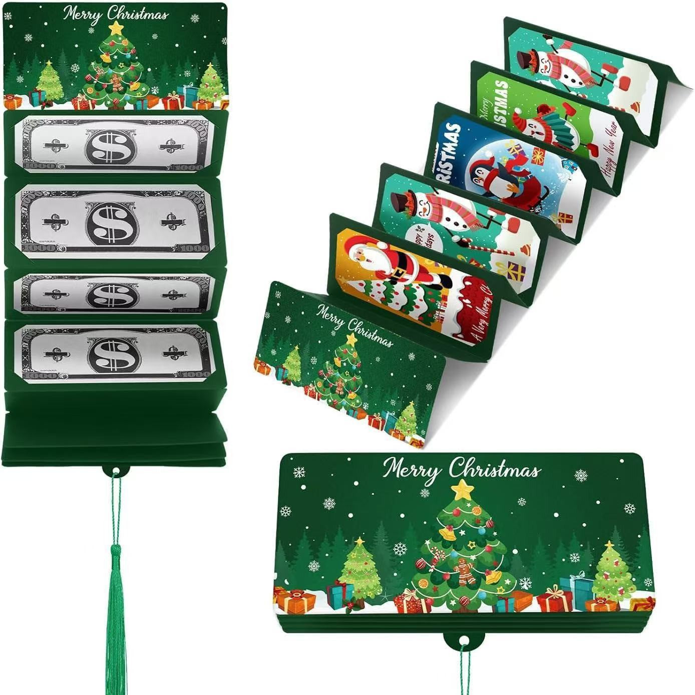 🎄Christmas Early Sale 50% OFF - Christmas Santa Dollar Folding Red Envelopes
