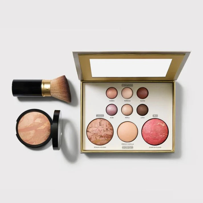 ✈️ Buy 2 Get Free Shipping 🔥 💄Baked Starter Kit (3PC) | Full Face Palette + Foundation + 🖌️Kabuki Brush