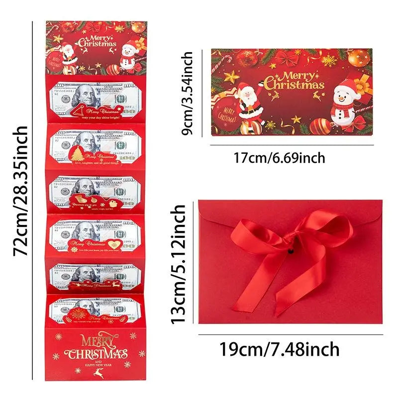🎄Christmas Early Sale 50% OFF - Christmas Santa Dollar Folding Red Envelopes
