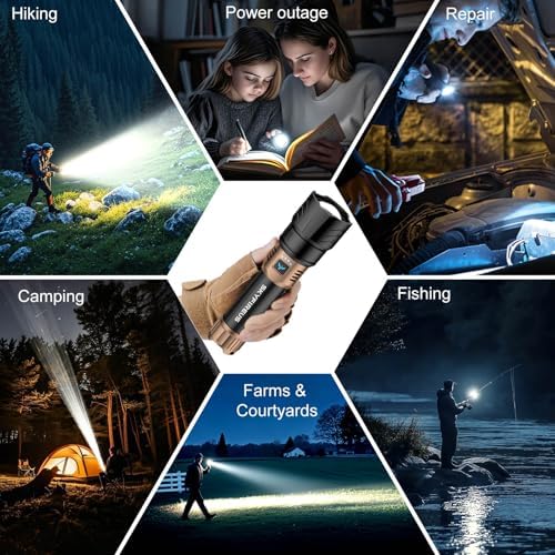 SKYFIRE LED Flashlights High Lumens with Ignition Lens