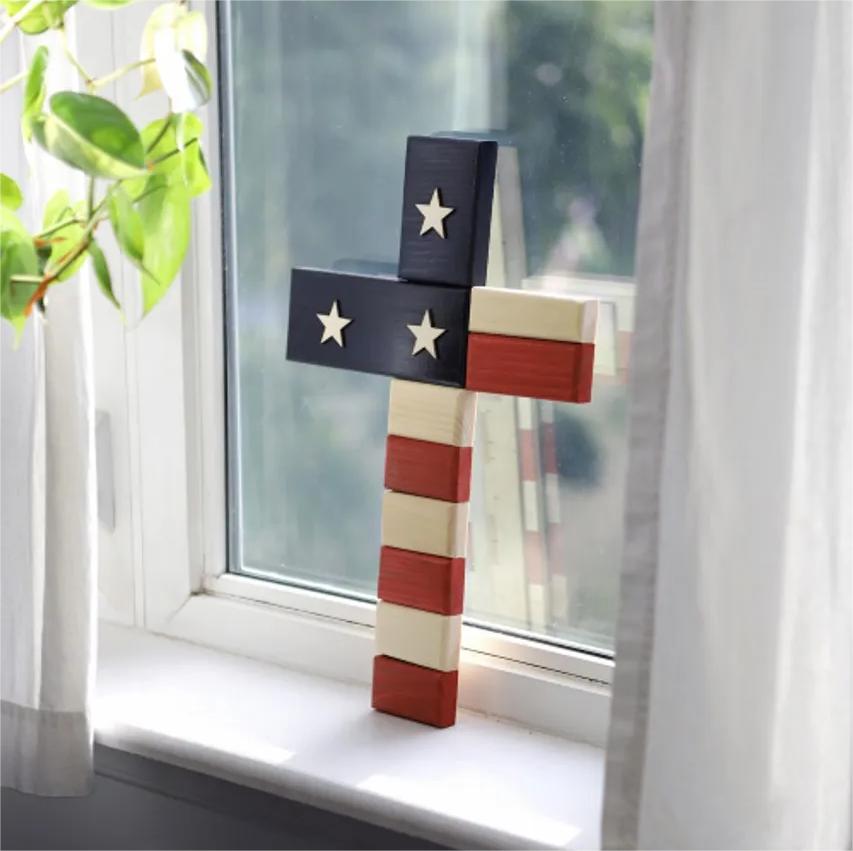 🔥Handmade Wooden American Cross