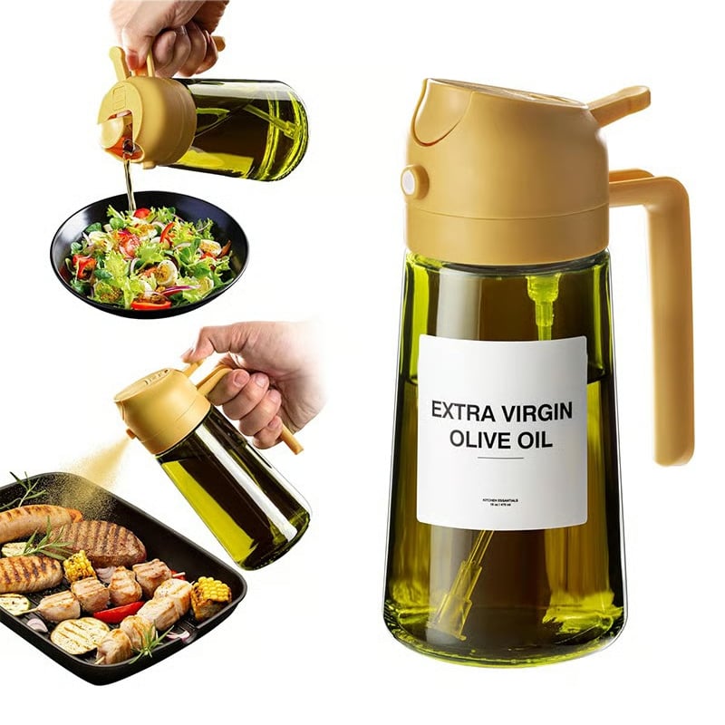 🔥LAST DAY 49% OFF-💕2 in 1 Glass Oil Sprayer & Dispenser🔥