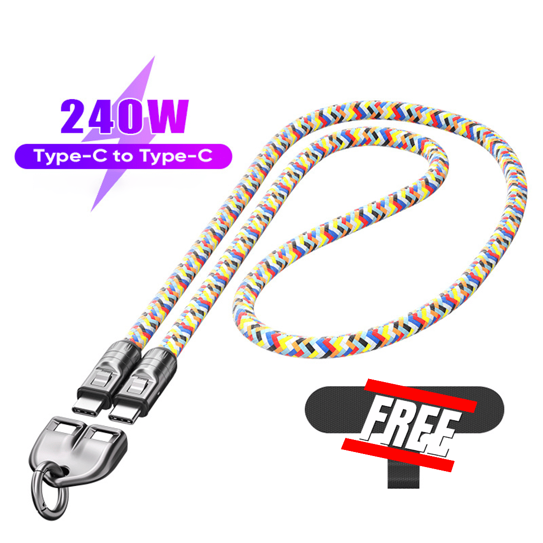 🔥Buy 3 Get 15% Off & Free Shipping✈️🔥C to C 240W Charging Cable with Wearable Bracelet Design