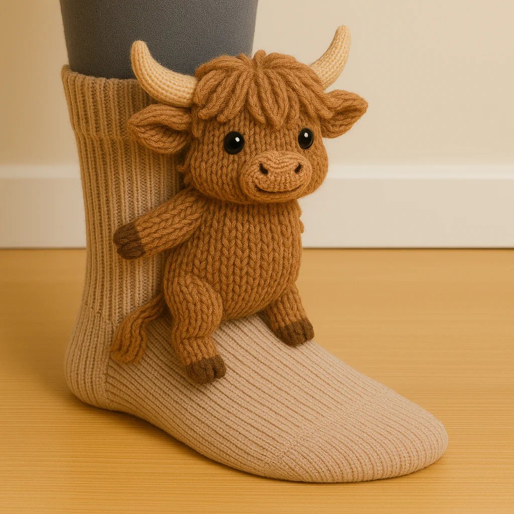 🔥Last Day 49% OFF-2025 Architecturm®3D Knit Animal Socks🧦