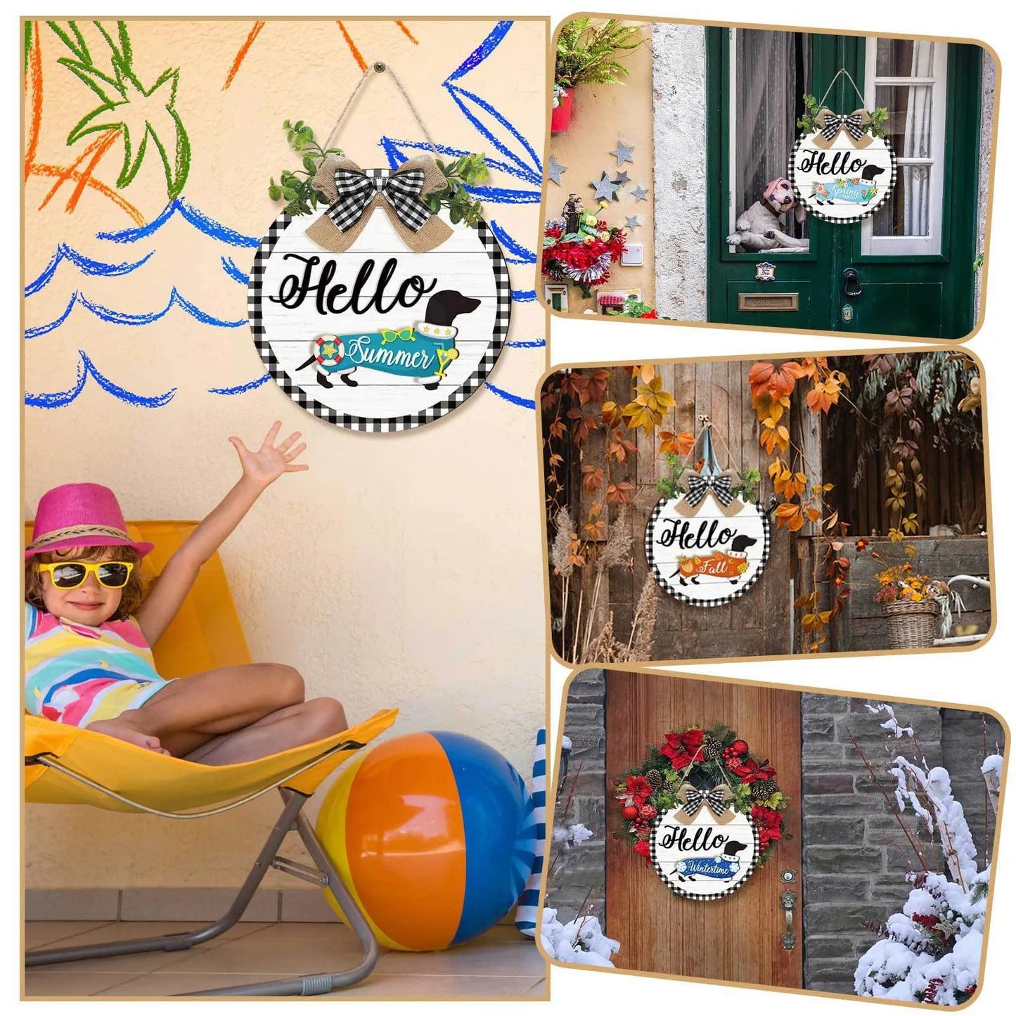 🎉🐶✨49% OFF This Week Promotions-🔥16pcs Interchangeable Dachshund Sign Dog Welcome Sign🏡💖