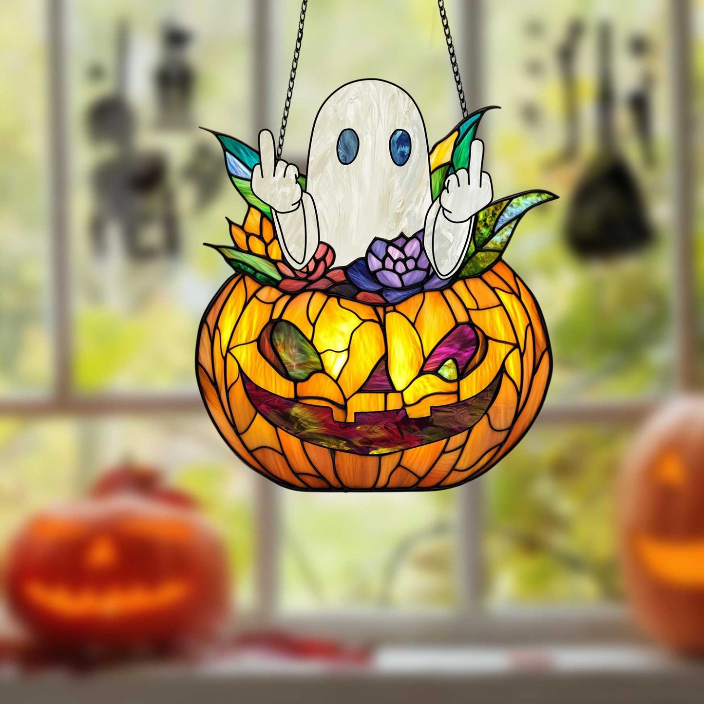 👻Halloween Gift 50% Off--Cute Ghost Suncatcher