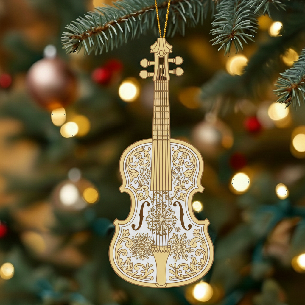Golden Melody Christmas Ornaments