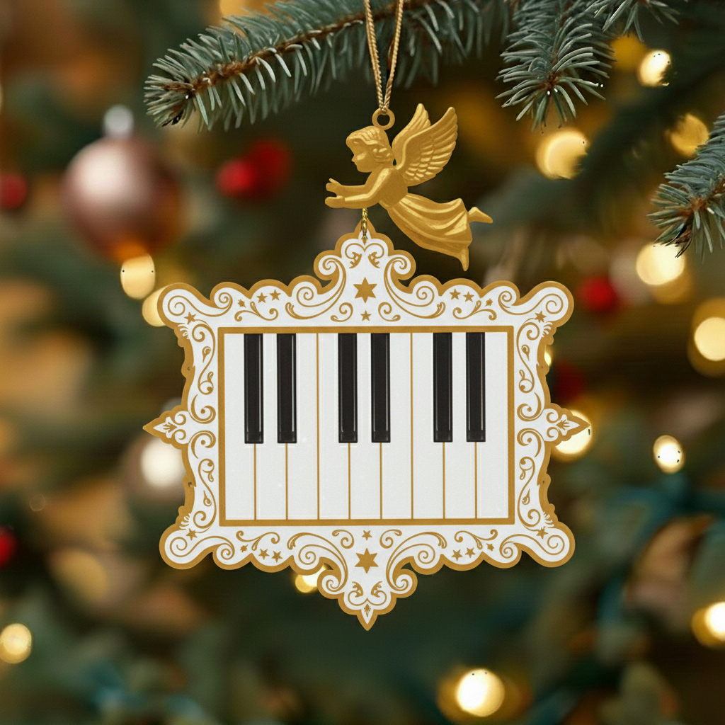Golden Melody Christmas Ornaments