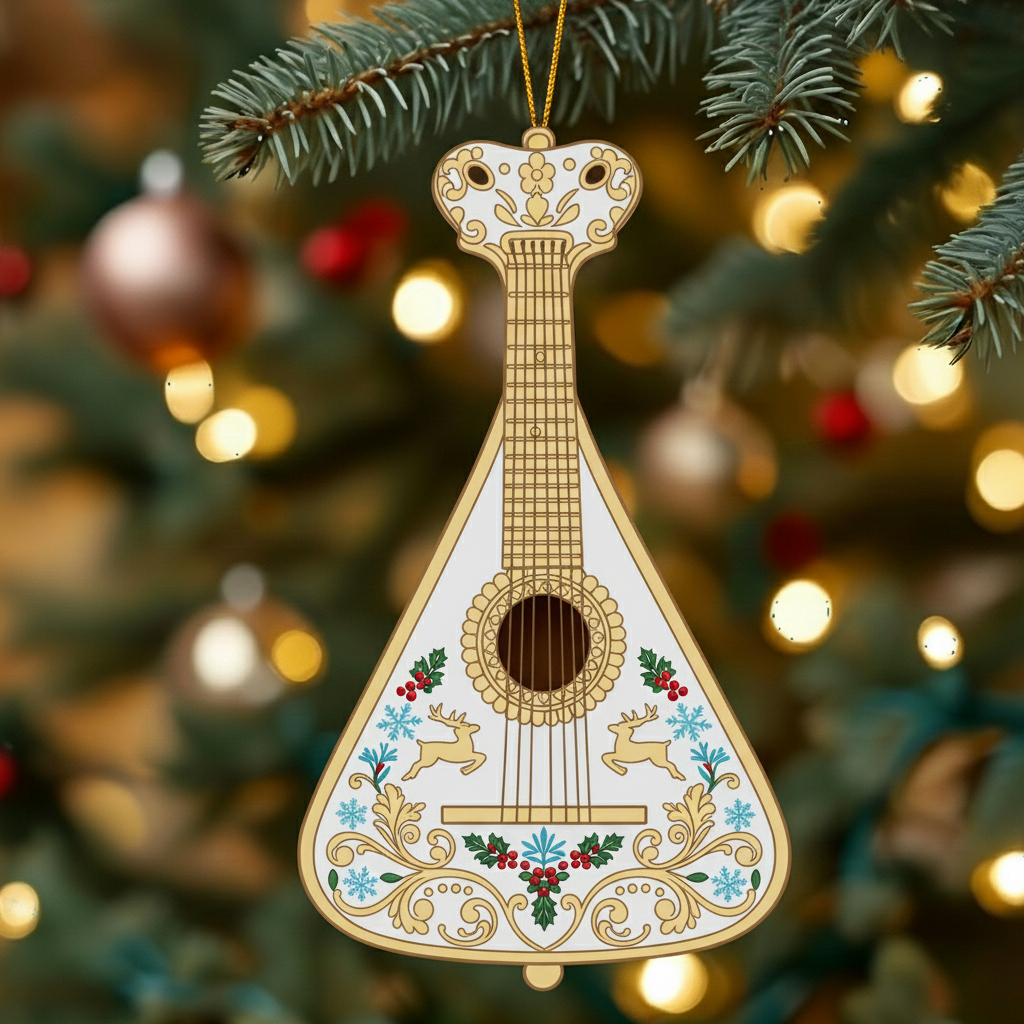 Golden Melody Christmas Ornaments