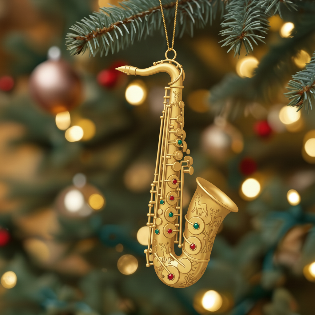 Golden Melody Christmas Ornaments