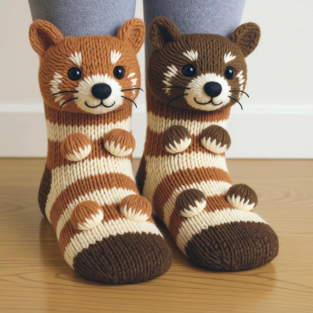 🔥Last Day 49% OFF-2025 Architecturm®3D Knit Animal Socks🧦