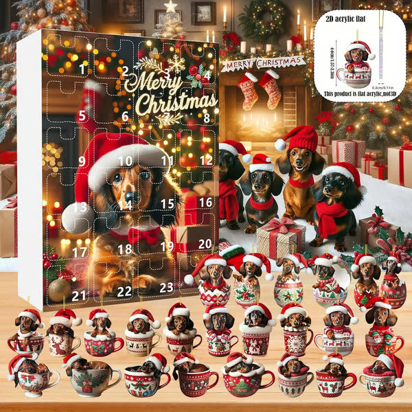 🎅2025 Christmas Dachshund Advent Calendar🎁