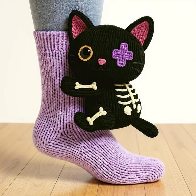 🔥Last Day 49% OFF-2025 Architecturm®3D Knit Animal Socks🧦