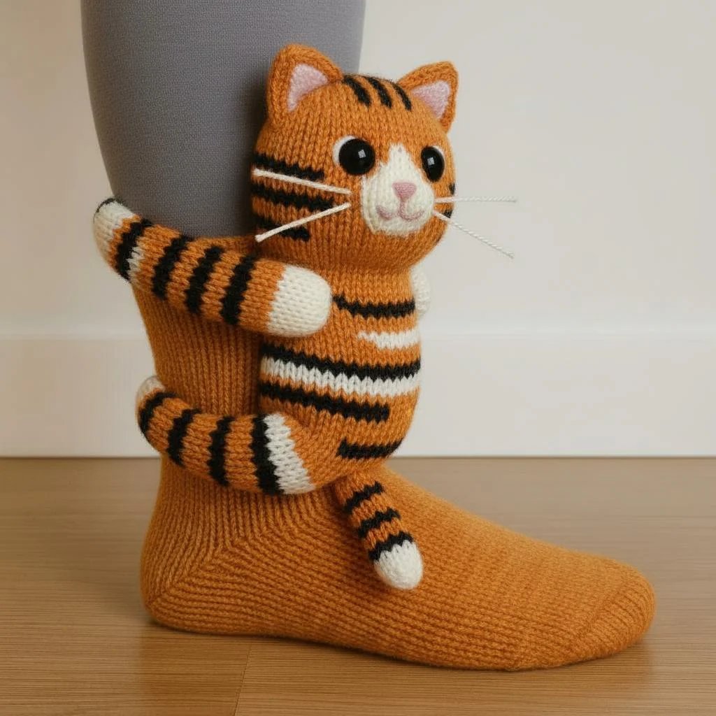 🔥Last Day 49% OFF-2025 Architecturm®3D Knit Animal Socks🧦