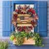 🏵100% Handmade American Patriotic God Bless Wreath(James Oliver Handmade®)