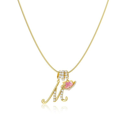 ✨Gold 3-Layering Initial A-Z Letter Heart Pendant Necklaces💗