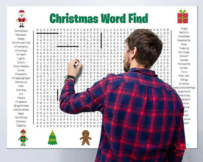 🔥Christmas Early Sale 49% OFF🎁Christmas Word Search Poster(🎉Giant 35"x24" Wall Game)