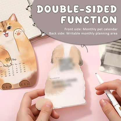 🔥Last Day 49% OFF - 🗓️Mini Desk Calendar 2026 Cute Dog & Cat Monthly Planner