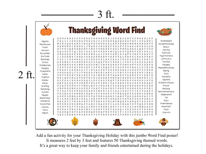 🔥Christmas Early Sale 49% OFF🎁Christmas Word Search Poster(🎉Giant 35"x24" Wall Game)
