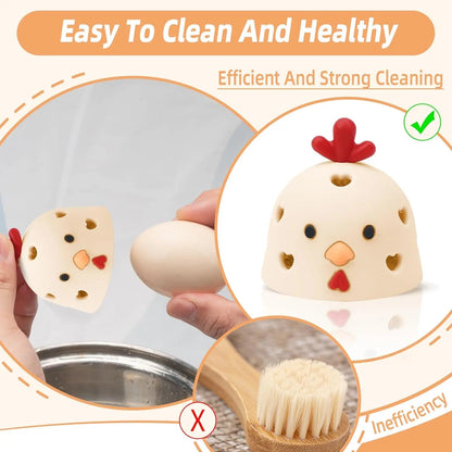 Silicone Egg Cleaner Brush, Silicone Egg Cleaning Brush for Farm Fresh Eggs, Chicken Coop Cleaning Tools, Egg Washer, Chicken Coop Accessories