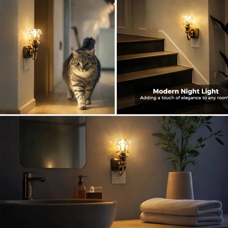 🔥Last Day 49% OFF - 💡Elegant Plug-In Crystal Night Light