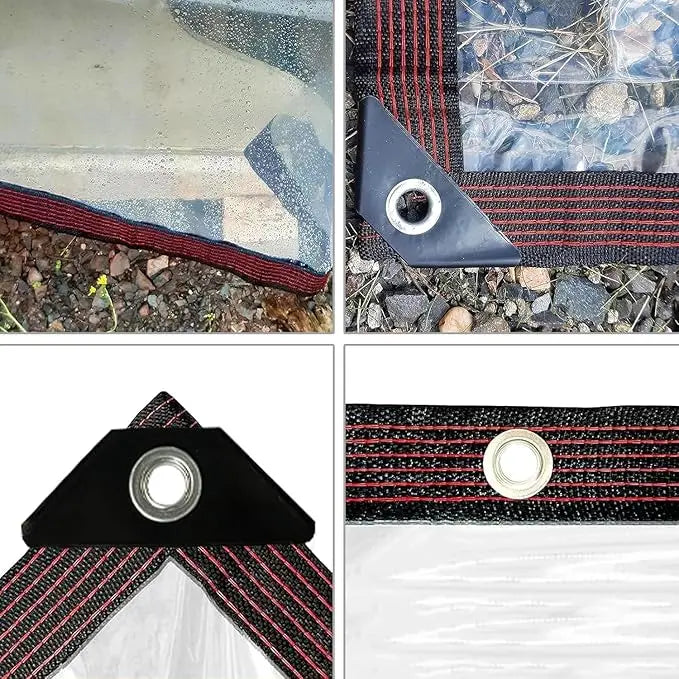 💦🌊 Heavy-Duty PVC Tarp - Weatherproof Curfakul Clear Waterproof Tarp