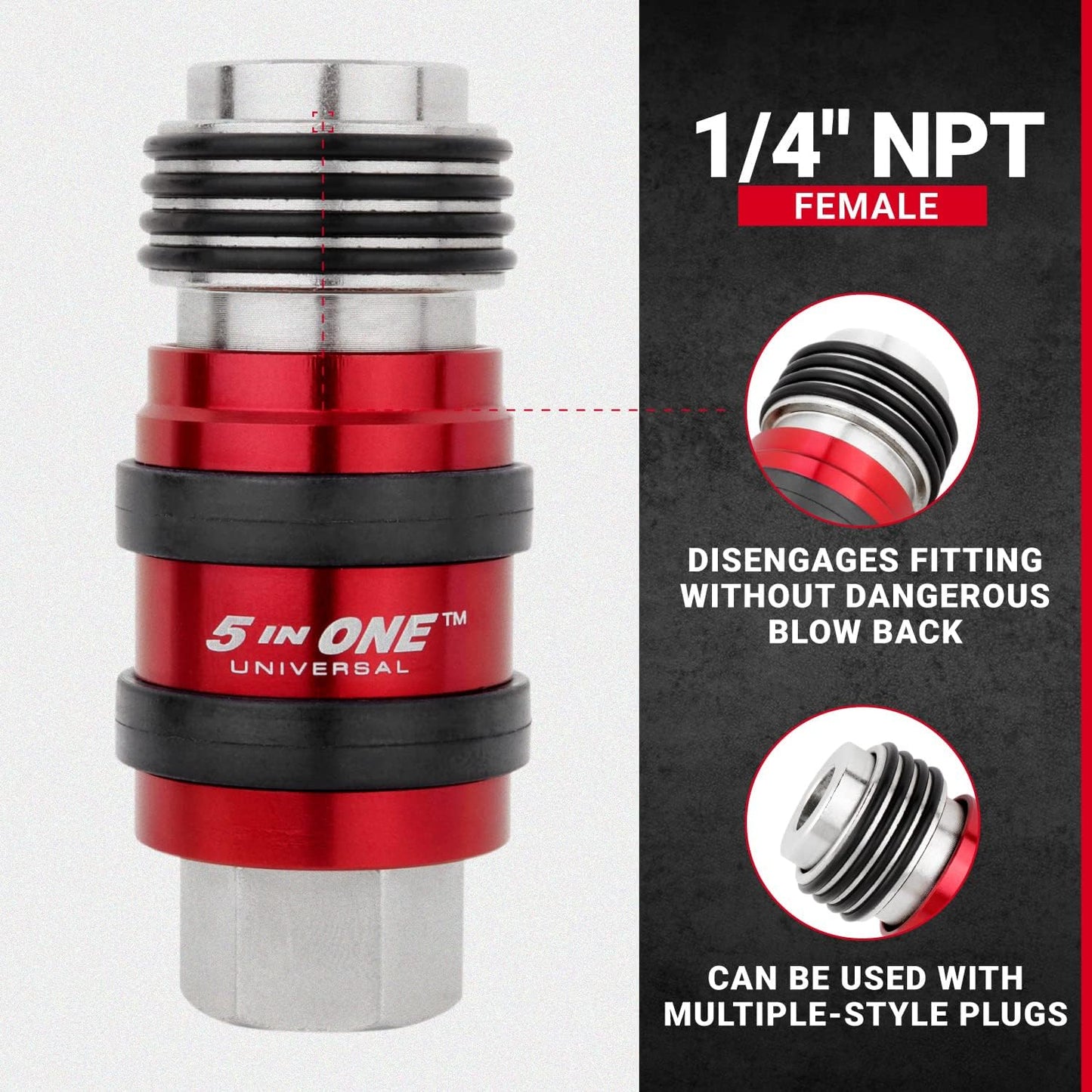 🔥LAST DAY 49% OFF - 🛠️5-in-1 Universal Safety Exhaust Air Coupler