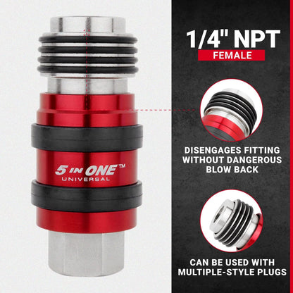 🔥LAST DAY 49% OFF - 🛠️5-in-1 Universal Safety Exhaust Air Coupler