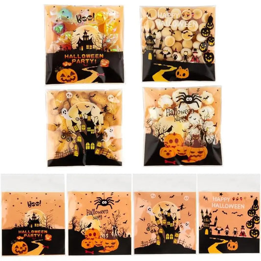 🎃Halloween Early Sale 50% OFF-100 PCS Halloween Candy Bags(4x4 Inch)