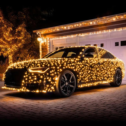 🎄Christmas Early Sale 50% OFF - 100FT 1200 LED Car String Lights Multicolor Green Wire Cigarette Plug