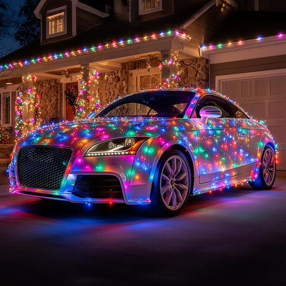 🎄Christmas Early Sale 50% OFF - 100FT 1200 LED Car String Lights Multicolor Green Wire Cigarette Plug