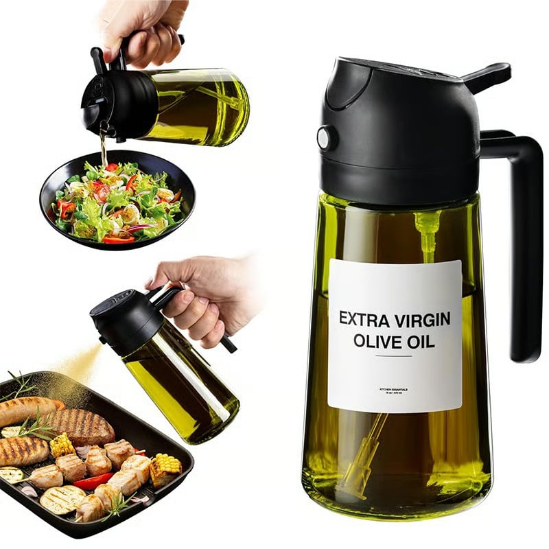 🔥LAST DAY 49% OFF-💕2 in 1 Glass Oil Sprayer & Dispenser🔥