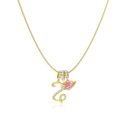 ✨Gold 3-Layering Initial A-Z Letter Heart Pendant Necklaces💗