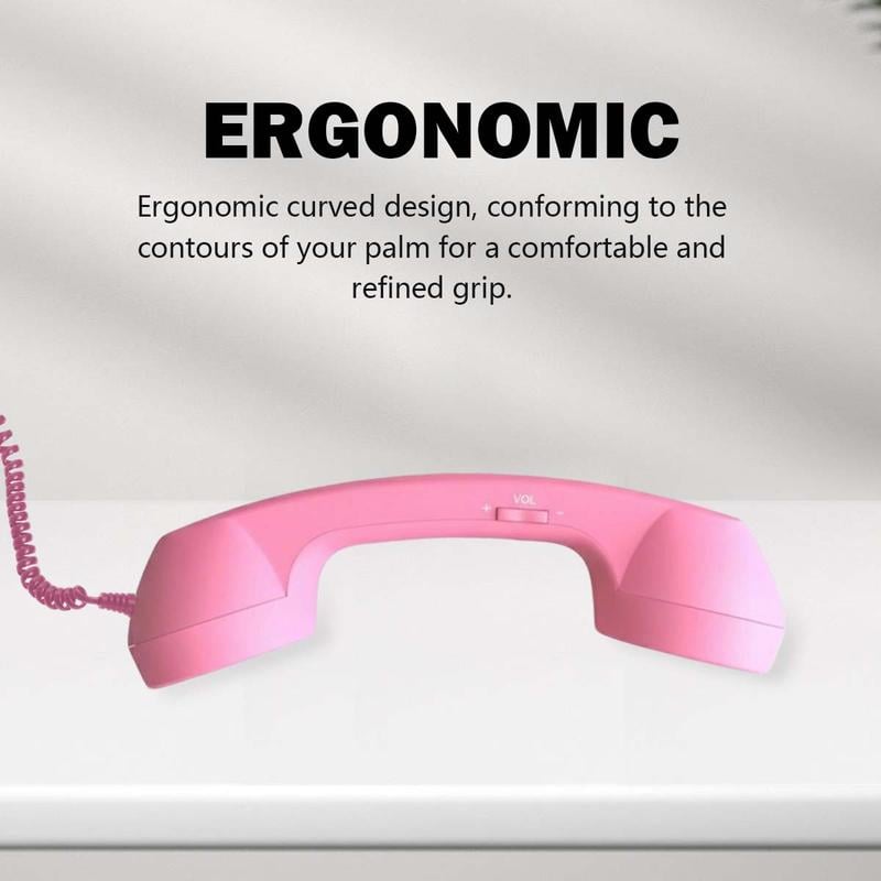 📞Vintage Select Bluetooth Phone Handset - Wireless/Wired and USB Phone Receiver for Comfortable Calls, Bluetooth/Type-c Port📞
